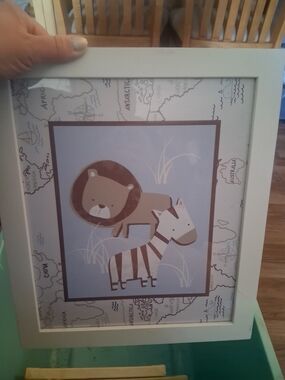 Nursery Animal Wall Art - Neutral Brown & White Framed Print